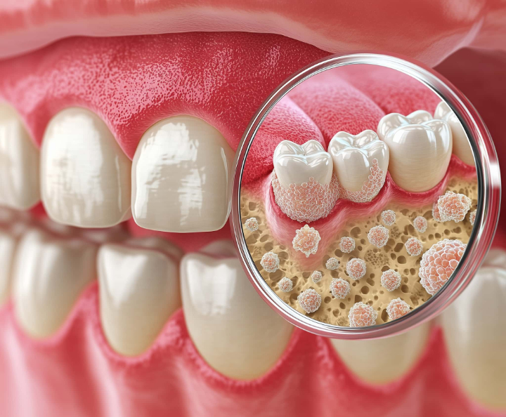 歯周病の発症メカニズムのイメージ